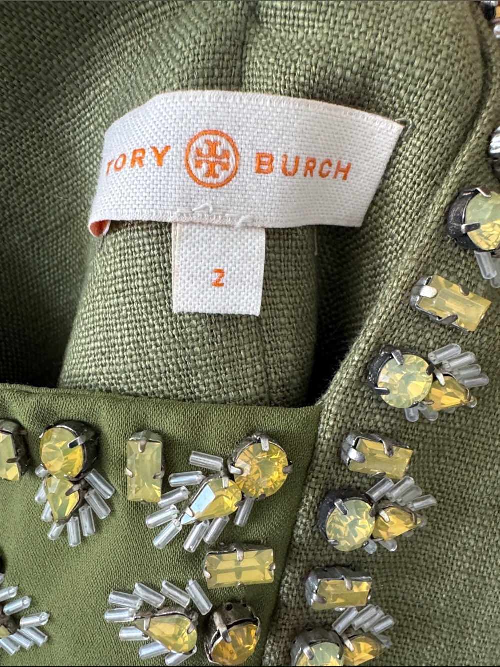 Tory Burch Olive Green Tunic - Picture 3 of 3